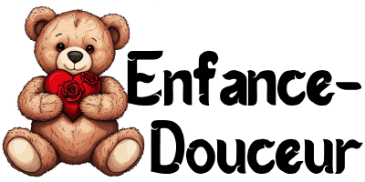 Logo enfance-douceur peluche coeur