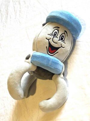 Peluche normale pince grise visage souriant