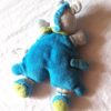 Arrière doudou petit cheval bleu veste bleue bandana vert