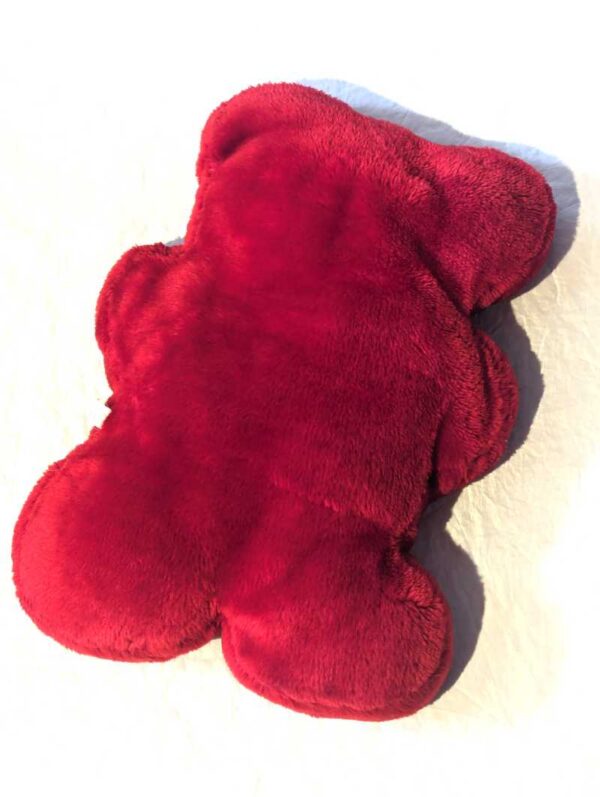 Arrière peluche normale gros ourson rouge plat ballon football ventre