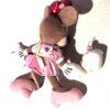 Arrière peluche normale souris minnie ruban rouge pois cornet glace main