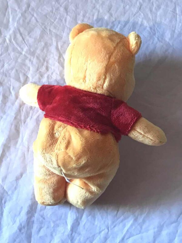 Arrière peluche normale ourson jaune écriture winnie the pooh