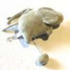 Arrière peluche normale petit éléphant gris intérieur oreilles verts boule musicale