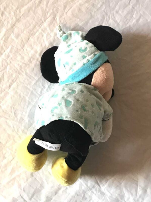 Arrière peluche normale petit mickey mouse coussin bleu étoile