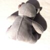 Arrière peluche normale petit ourson gris petites fleurs pattes intérieur oreilles