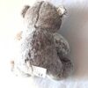 Arrière peluche normale petit ourson gris gros coeur blanc contours coeurs rouges intérieur