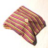 Dessous doudou petit tigrou orange robe écharpe rayures multicolores peluche boutique enfance-douceur Dessous doudou petit tigrou orange robe écharpe rayures multicolores