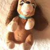 Dessous peluche normale chien chiot longues oreilles collier losange