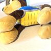 Dessous peluche normale gros chien marron pat patrouille casque uniforme bleu