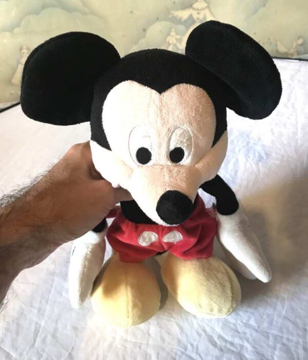 Peluche normale mickey mouse culotte rouge souliers jaunes gants blancs boutique enfance-douceur Peluche normale mickey mouse culotte rouge souliers jaunes gants blancs