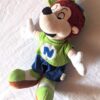 Peluche normale petit enfant casquette tshirt vert médaillon blanc lettre N