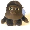 Peluche normale petit singe marron foncé grands yeux sombres