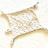 Dessous doudou mouchoir blanc petit accessoire boutique enfance-douceur Dessous doudou mouchoir blanc petit cheval
