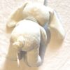 Arrière peluche normale lapin blanc musical petit coeur écharpe rayée poignée blanche