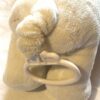 Poignée blanche peluche normale lapin blanc musical petit coeur écharpe rayée